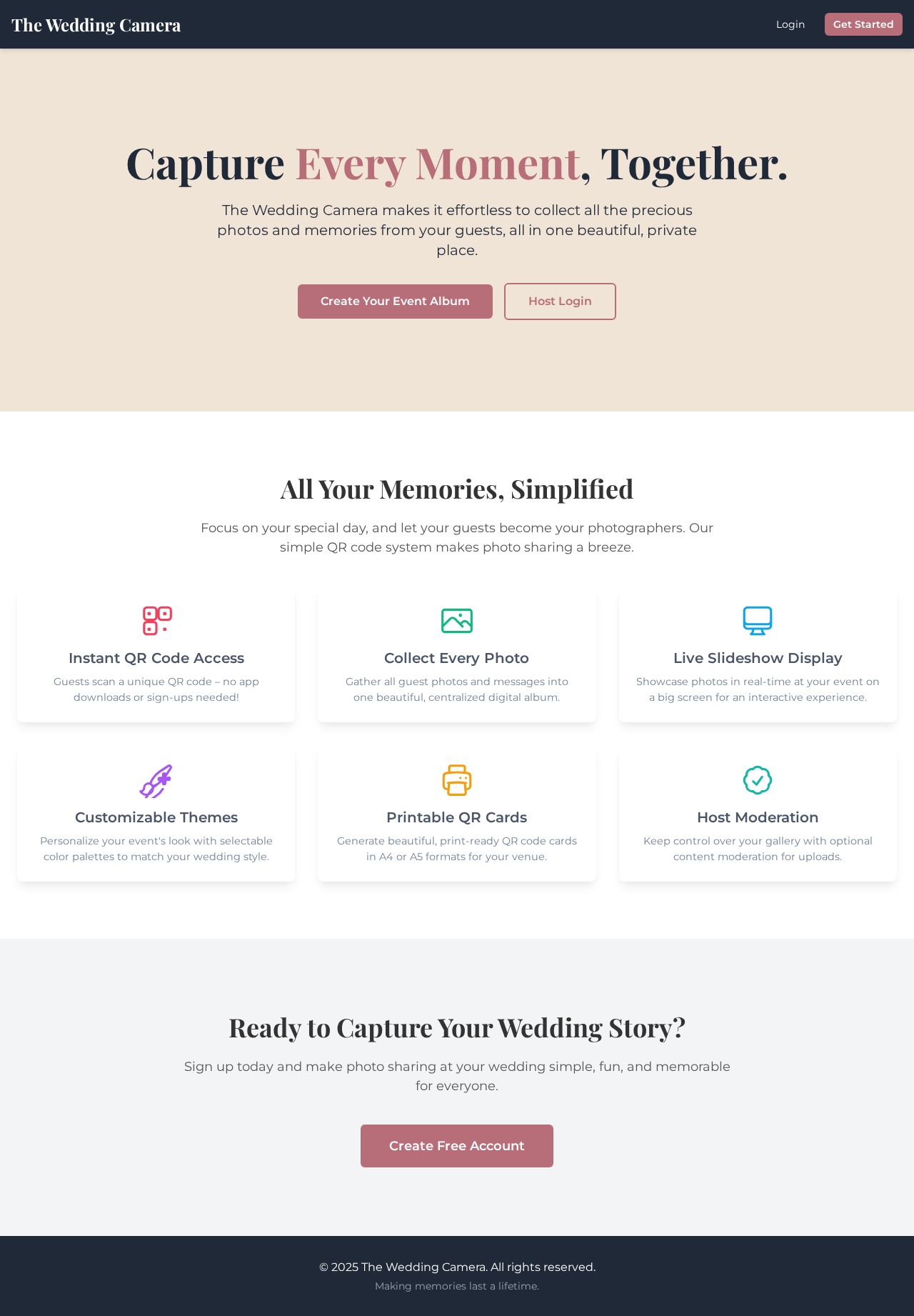The Wedding Camera Project Screenshot